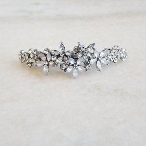 Crystal Floral Hair Clip, Wedding Barrette, Bridal Hair Accessory